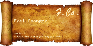 Frei Csongor névjegykártya